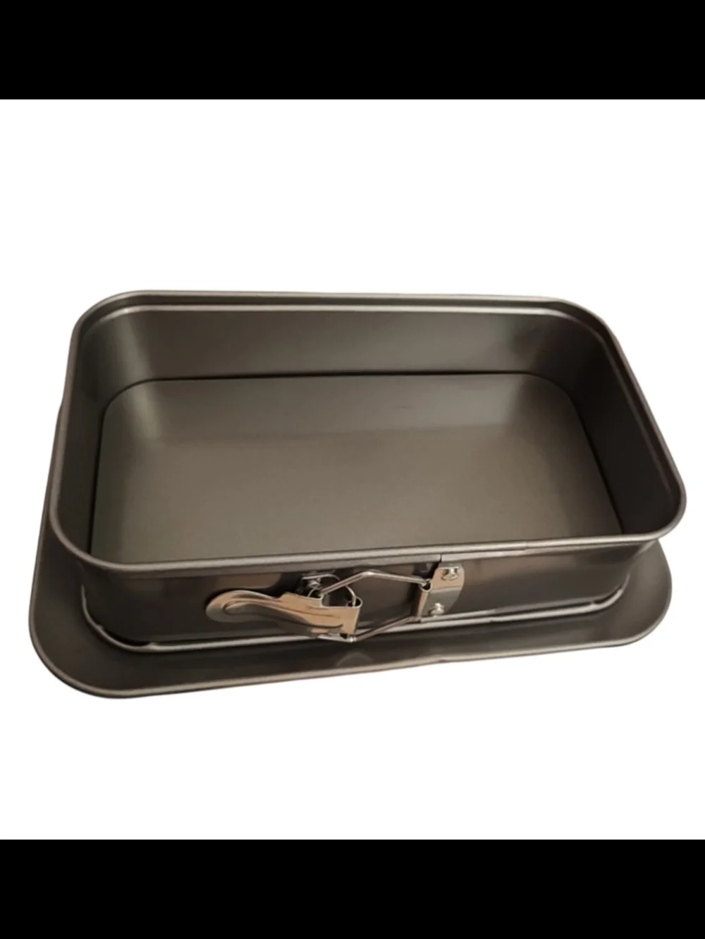 Heavy Duty Rectangular Cake Mould Springform Square Baking Pan Snap Design NWOT